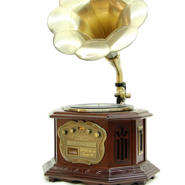 Gramofon Elektronik Plak Çalar Cd Player Radyo Kasetçalar Usb C0099 - Resim 3