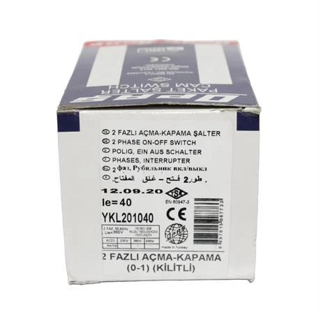 Opaş 2x40A 0-1 Aç-Kapa Kilitli Pako Şalter - YKL201040 - Resim 4