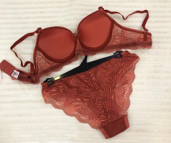 Umt Kadın Dolgulu B Cup Balenli Telli Sütyen Takımı - Resim 12