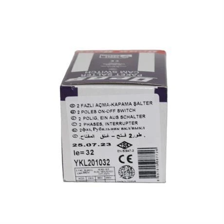 Opaş 2x32A 0-1 Aç-Kapa Kilitli Pako Şalter - YKL201032 - Resim 4