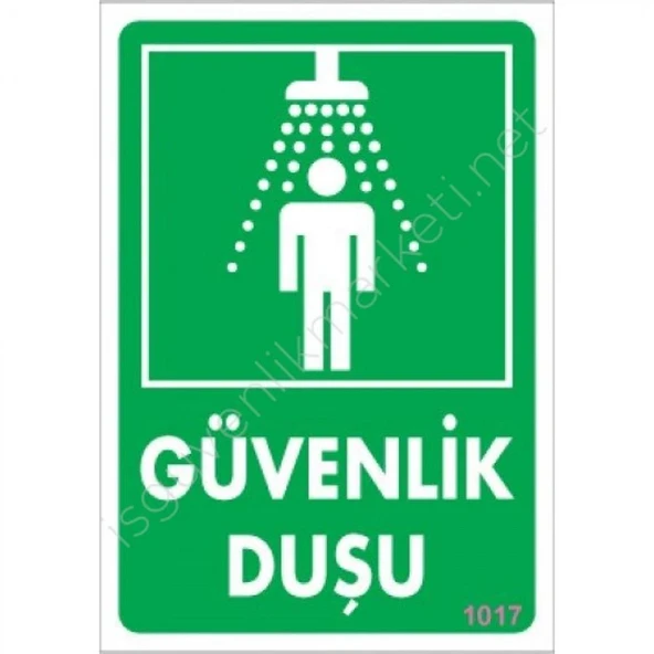 Güvenlik Duşu Uyarı Levhası 17,5x25 KOD:1017 ürün görseli