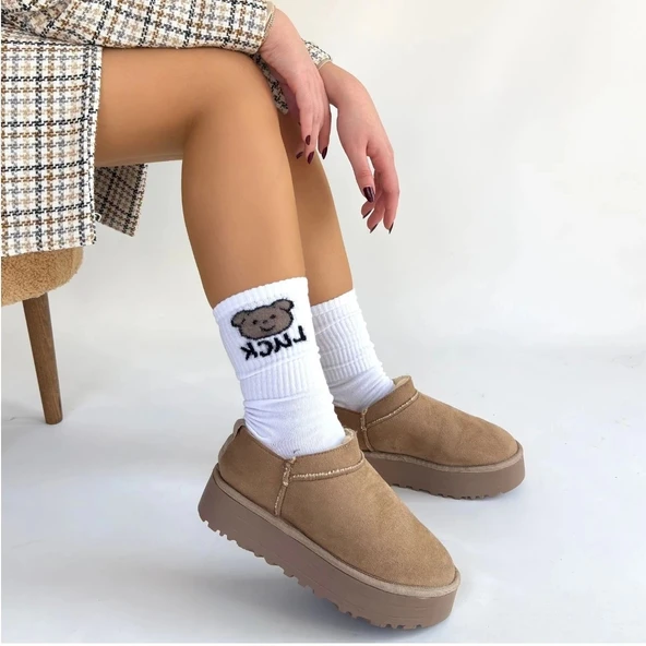 BİÇOMİ Mitay Bej Süet Bot - Resim 4