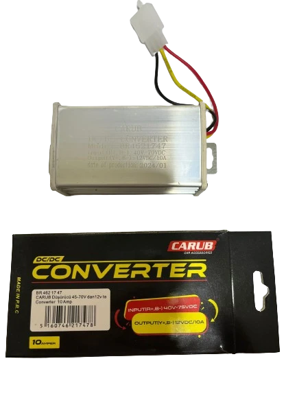 E Bike 45v70 Düşürücü 48/72 Konjektör 12v 10ah Carub