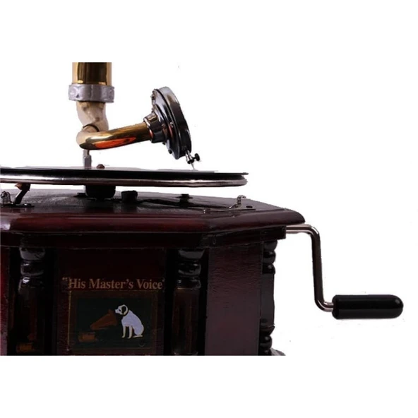 Gramofon Kurmalı Plak Çalar Sekizgen 533 ASIG527 - Resim 4