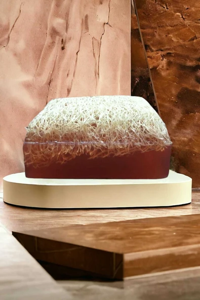 2li Set %100 Doğal Kabak Lifli Kahve Sabun El Yüz Kurulama Havlu - 10