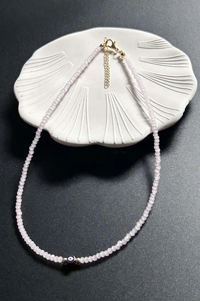 Nazar Boncuklu, Pembe Taşlı Kolye 428 - 4