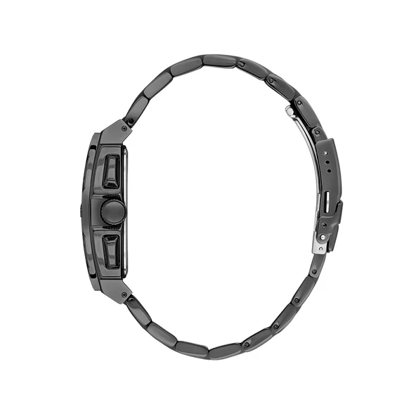 Daniel Klein DKE.1.13756.6 Füme Çelik Mavi Fonksiyonlu Supersport Köşeli Kavisli Oval Dikdörtgen Erkek Kol Saati - Resim 3