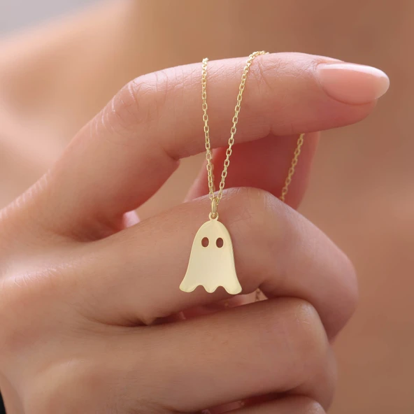 925 Ayar Gümüş Ghosting Hayalet Figürü Kolye ürün görseli