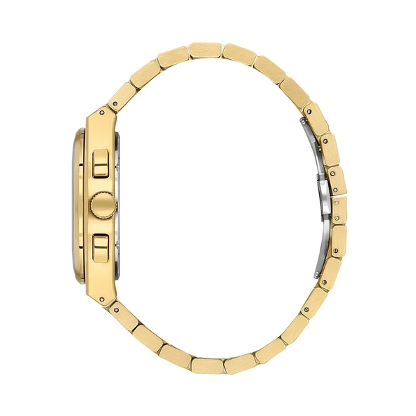 Daniel Klein DKE.1.13981.11 Gold Altın Siyah Mikro Kare Desenli Takvimli Fosforlu Çelik Kordonlu Erkek Kol Saati - 3