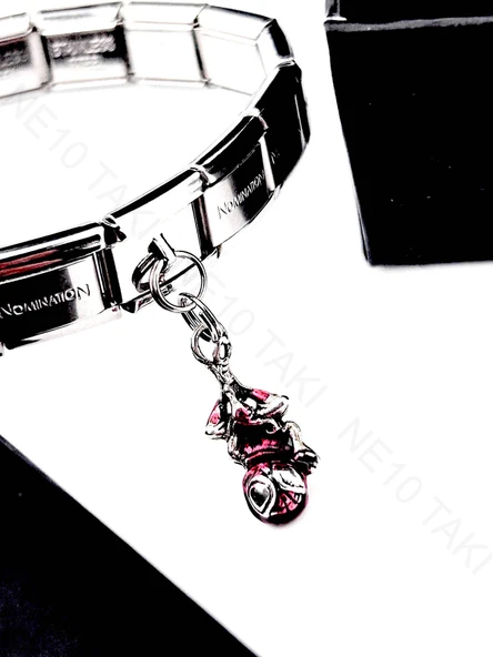 Charm, İtalyan Bileklik için, Kararmayan , Karakterli, BİLEKLİK DAHİL DEĞİL, Gümüş Renk, Model33 - Resim 2