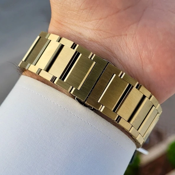 Daniel Klein DKE.1.13981.11 Gold Altın Siyah Mikro Kare Desenli Takvimli Fosforlu Çelik Kordonlu Erkek Kol Saati - 4