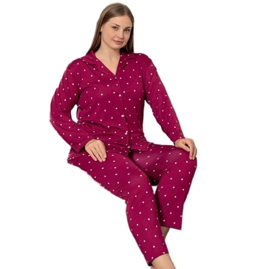 Lusso Milano Nefes Alan Kumaş Büyük Beden Kadın Pijama Takımı 3XL/6XL ürün görseli