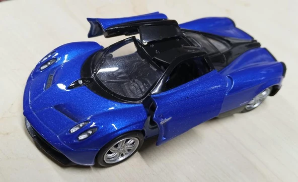 Oyuncak Metal Model Araba 1/36 Çek Bırak Mavi Pagani Huayra ürün görseli