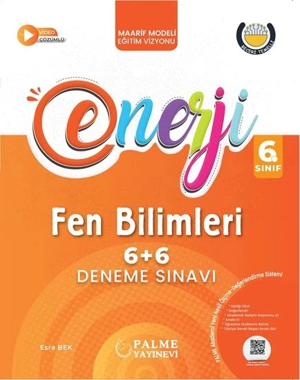 Palme 6.Sınıf Enerji 6+6 Fen Bilimleri Deneme Sınavı Yeni ürün görseli