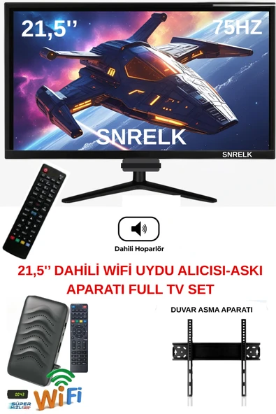 SNRELK  sencrom 21,5'' 54 EKRAN PRO DAHİLİ HOPARLÖR (DAHİLİ WİFİ) UYDU ALICISI FULL TV SET MONİTÖR - Resim 4
