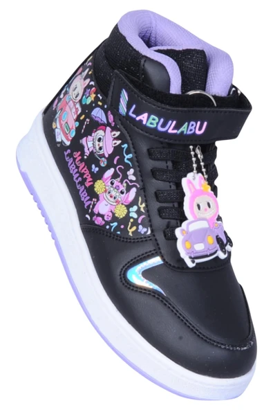 Prokids 4444 Siyah Cırtlı Boğazlı Kız Çocuk Spor Ayakkabı ürün görseli