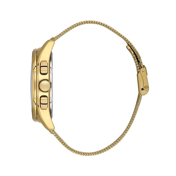 Daniel Klein DK.1.10880.5 Yeşil Gold Fonksiyonlu Takvimli Hasır Kordonlu Erkek Kol Saati - Resim 2