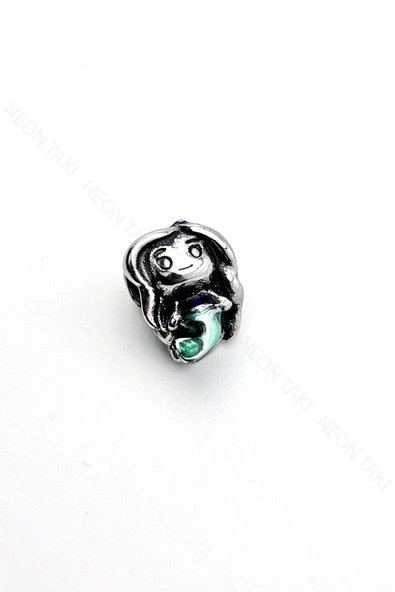 Charm, Kararmayan Çelik, Deniz Kızı, Prenses, (BİLEKLİK DAHİL DEĞİLDİR!!), Gümüş Renk, Model52 ürün görseli 1