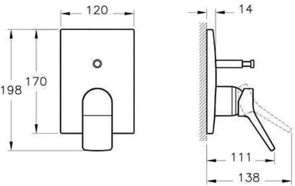 VitrA Memoria A42284 Ankastre Banyo Bataryası,Sıva Üstü - 2