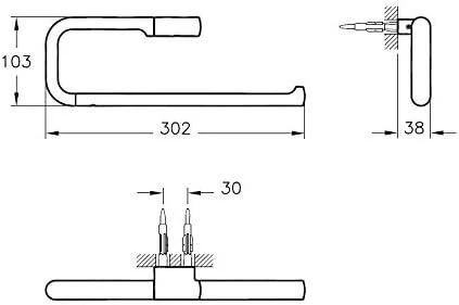 VitrA Eternity A4487126 Halka Havluluk, Bakır - 2