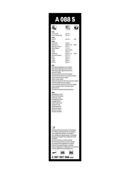 Bosch Aerotwin Silecek Seti - (650/500 mm) Volvo S60 II (2010 - 2021) A 088 S - Resim 4