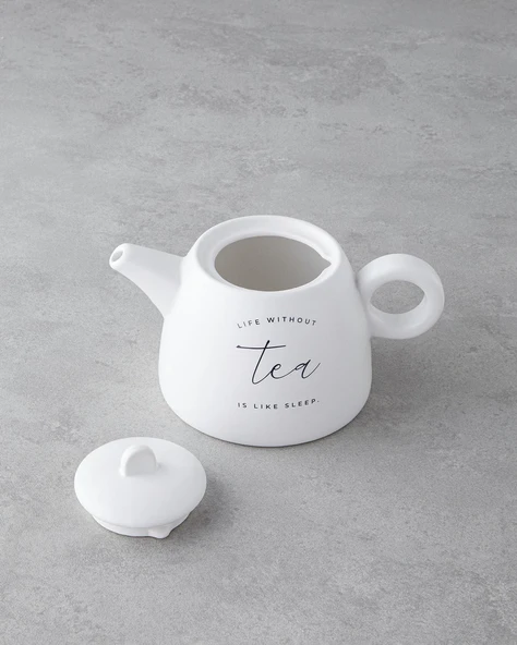 English Home Tea Time Demlik 600 ml Beyaz - Resim 2