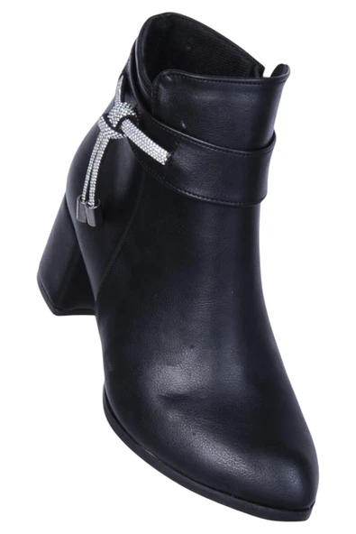 Ayakcenter By15 Cilt Siyah Ayışığı Kadın 7Cm Topuklu Bot ürün görseli