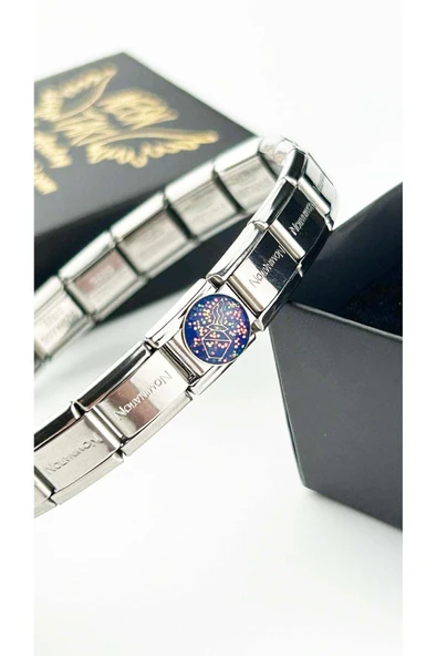 Charm, İtalyan Bileklik için, Kararmayan , Kova Burcu, BİLEKLİK DAHİL DEĞİL, Gümüş Renk, Model22 - Resim 2