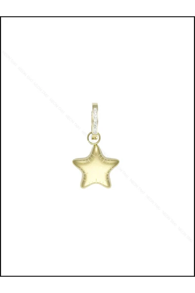 Küpe, Zirkon Taşlı, Kararmayan Paslanmaz Çelik, Sallatılı, Altın Renk, Model374 - Resim 3