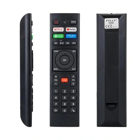 Telenova Netflıx - Youtube - Spotify - Prime Video Tuşlu Ses Komutsuz Lcd Led Tv Kumanda ürün görseli