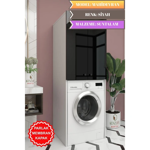 Kenzlife membran çamaşır-kurutma-bulaşık makinesi dolabı mahidevran syhbyz düz 180*70*60 mebran kapak suntalam gövde ürün görseli