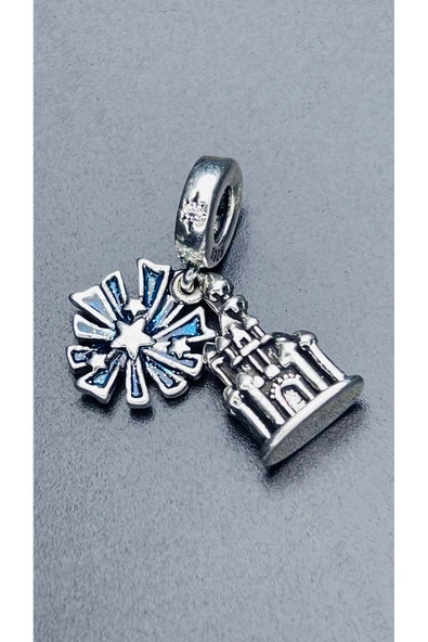 Charm, Kararmayan Çelik, Kale ve Yıldız Detaylı (BİLEKLİK DAHİL DEĞİLDİR!!), Gümüş Renk, Model12 ürün görseli 1