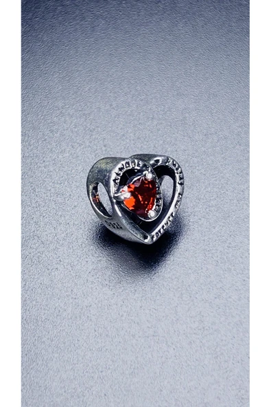 Charm, Zirkon Taşlı, Kararmayan, Kalp ve Sonsuz Aşk, BİLEKLİK DAHİL DEĞİL, Gümüş Renk, Model19 ürün görseli 1