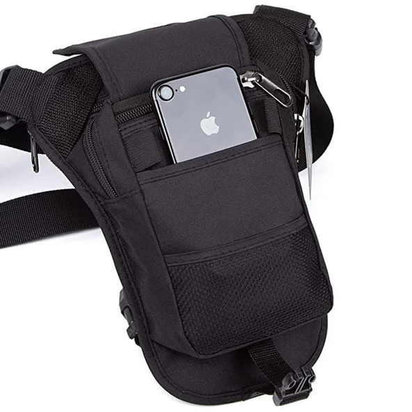 Lederax Motorcu Çok Cepli Bacak Çantası LD338 - Resim 8