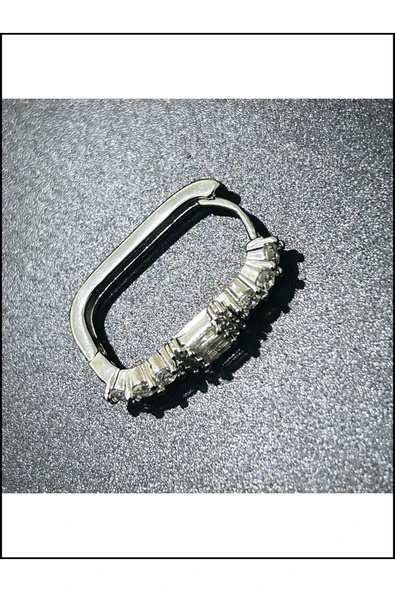 Zirkon Taşlı Küpe 426, Gümüş Renk - 4