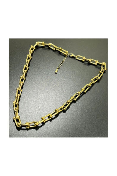 Kolye, Kararmayan Paslanmaz Çelik, Altın Renk, Model225 - Resim 3