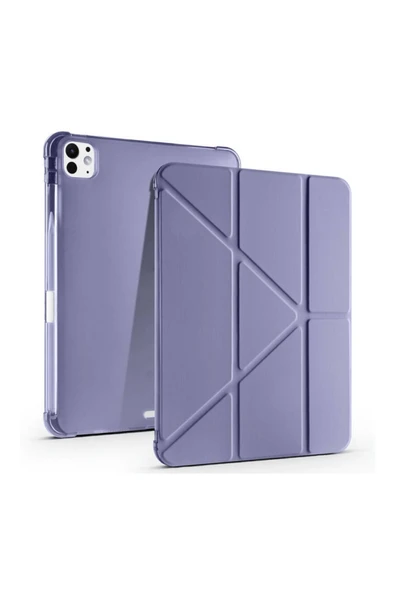iPad Pro 11 2025 M5 Çip Uyumlu Tri Folding Kalem Bölmeli Akıllı Standlı Özellikli Kılıf ürün görseli 1