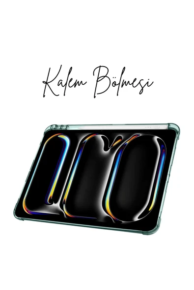 iPad Pro 11 2025 M5 Çip Uyumlu Tri Folding Kalem Bölmeli Akıllı Standlı Özellikli Kılıf - Resim 9