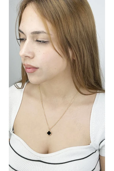 Kolye, Kararmayan Paslanmaz Çelik, Altın Renk, Model228 - Resim 2