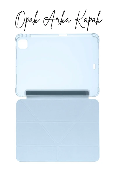 iPad Pro 11 2025 M5 Çip Uyumlu Tri Folding Kalem Bölmeli Akıllı Standlı Özellikli Kılıf - Resim 10