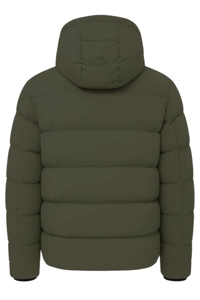 Erkek Yeşil Erkek Outdoor Su Geçirmez Kapüşonlu Kışlık Kaban – Rüzgar ve Yağmura Dayanıklı Mont&Kaban - 4