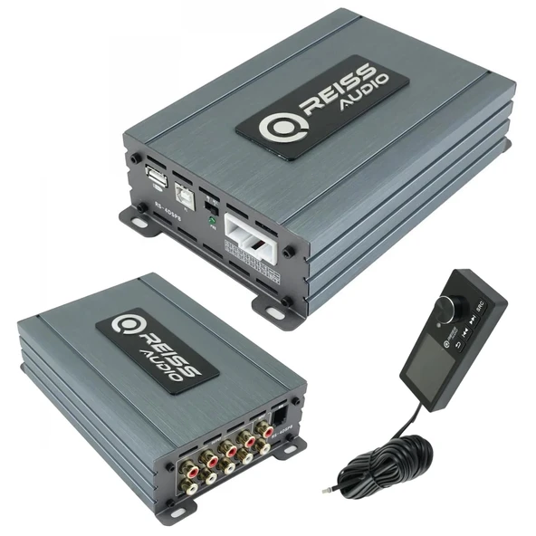 Reıss Audıo Rs-4dsp8 8 Kanal İşlemci + 4 Kanal 4x60w Amfi Bluetooth Uzaktan Kumanda