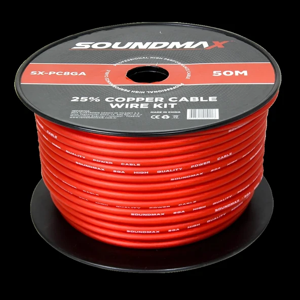 Soundmax Sx-pc8ga Anfi Kablosu 8ga Bakır 50mt ürün görseli 1