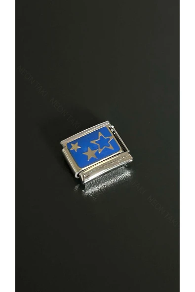 Charm, İtalyan Bileklik için, Kararmayan, Yıldız Detaylı, BİLEKLİK DAHİL DEĞİL, Gümüş Renk, Model9 ürün görseli 1