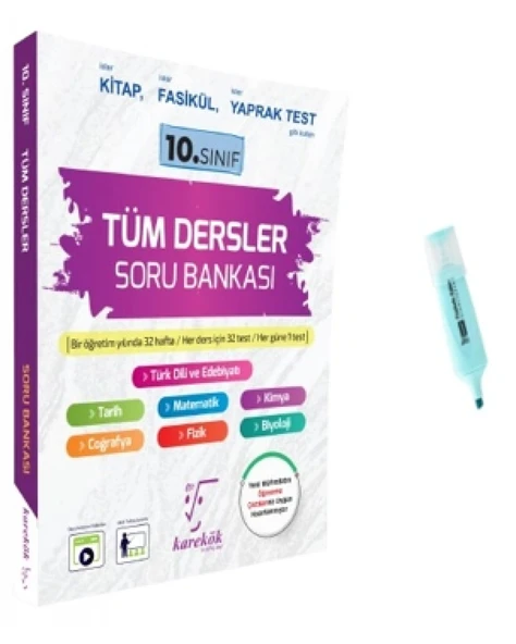 10.Sınıf Tüm Dersler Soru Bankası (Yeni Müfredat)