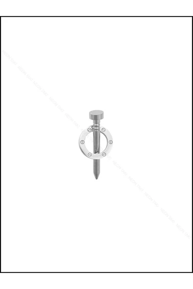Küpe, Kararmayan Paslanmaz Çelik, Çivi Detaylı, Gümüş Renk, Model384 - Resim 3