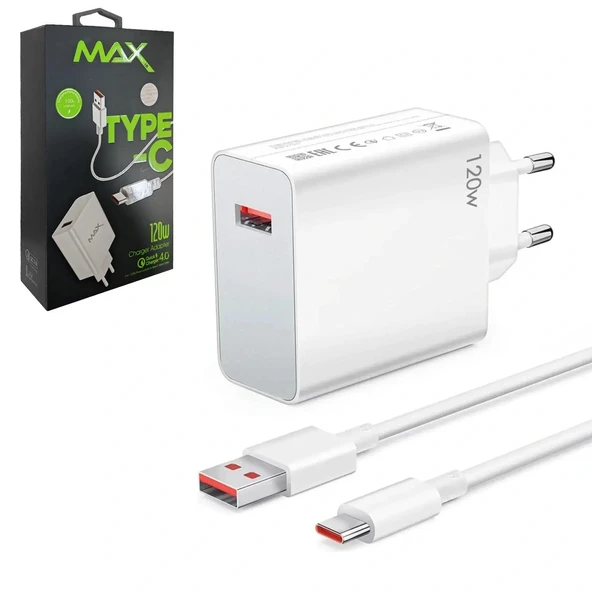 Max-im Ca04t Şarj Aleti Set Type-c Saniyeli Turbo Hızlı 120w