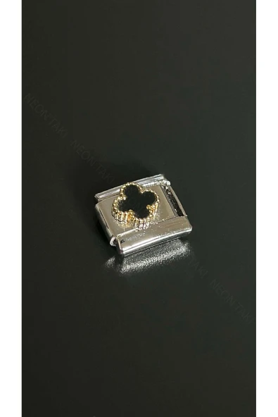 Charm, İtalyan Bileklik için, Kararmayan , Siyah Sembol, BİLEKLİK DAHİL DEĞİL, Gümüş Renk, Model25 ürün görseli 1