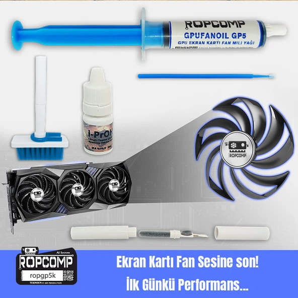 Ropcomp GPUFANOİL GPU Ekran Kartı Fan Bakım Kiti GP5k - Resim 3