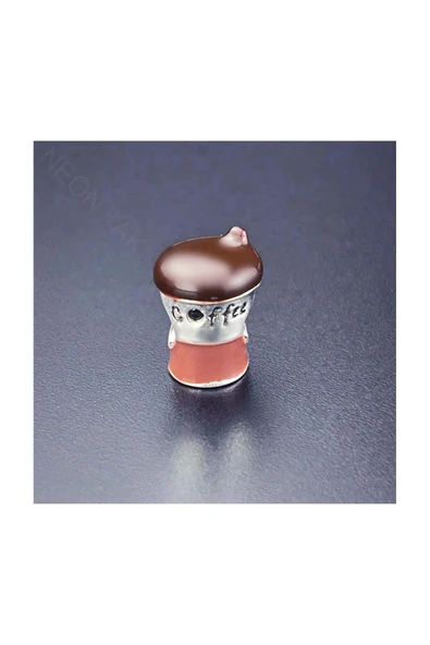 Kahve, Pan Bileklik için Çelik Charm 39, Kasa Gümüş Renk (BİLEKLİK DAHİL DEĞİLDİR!!) - 5